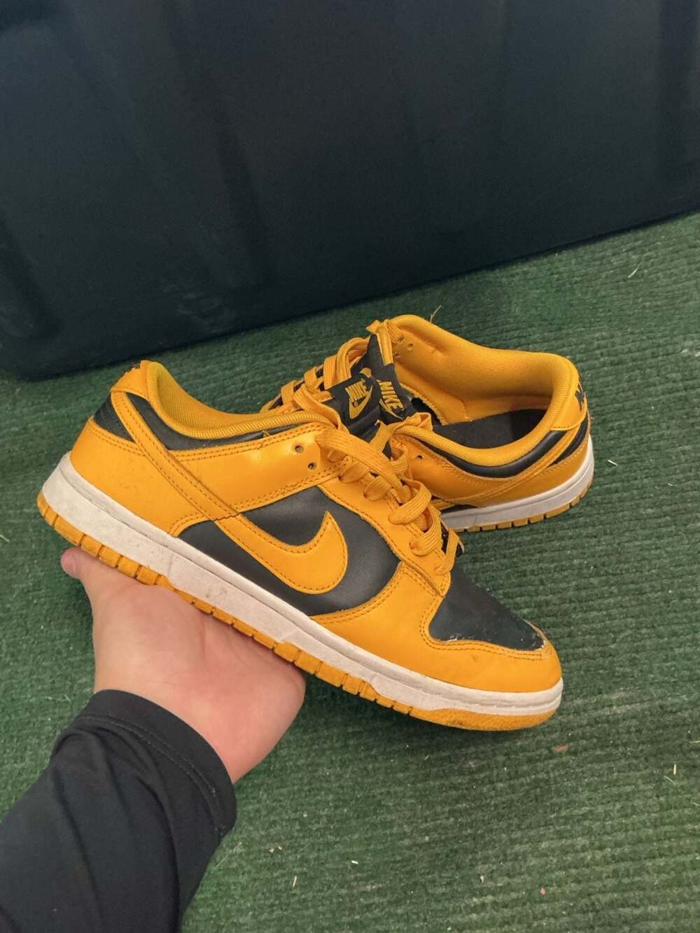 Nike Dunk Low Championship Goldenrod Black Sneakers Size 8.5 Men